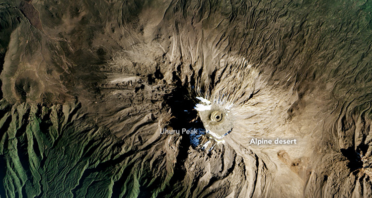 a geological illustration of Kilimanjaro