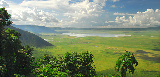 Ngorongoro Conservation Area on a sunny day